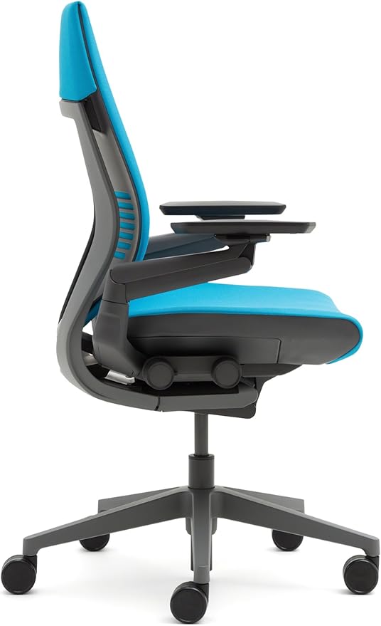 Steelcase Gesture Office Chair - Cogent: Connect Root Beer Fabric, High Seat Height, Shell Back, Light on Light Frame, Polished Aluminum Base, Lumbar Support