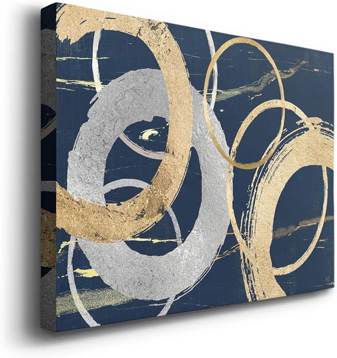Landscape Wall Art Premium Gallery Wrapped Canvas Abstract Ocean Forest Modern Artwork Decoration for Living Room Kitchen Bathroom Office, Ready to Hang