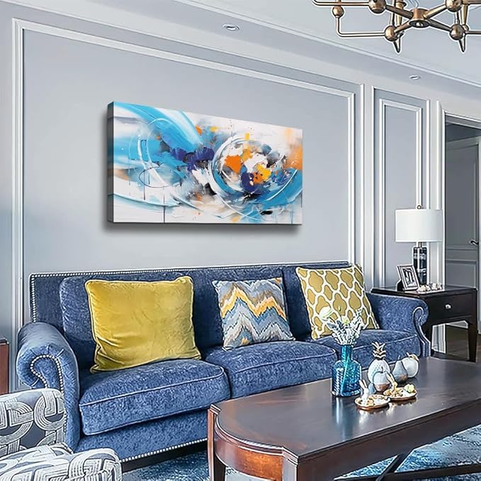 Lapremoly Abstract Canvas Wall Art For Living Room Wall Decorations For Bedroom Office Wall Decor Abstract Watercolor Wall Painting framed Wall Pictures Art Prints Contemporary Home Decor 20"X40"