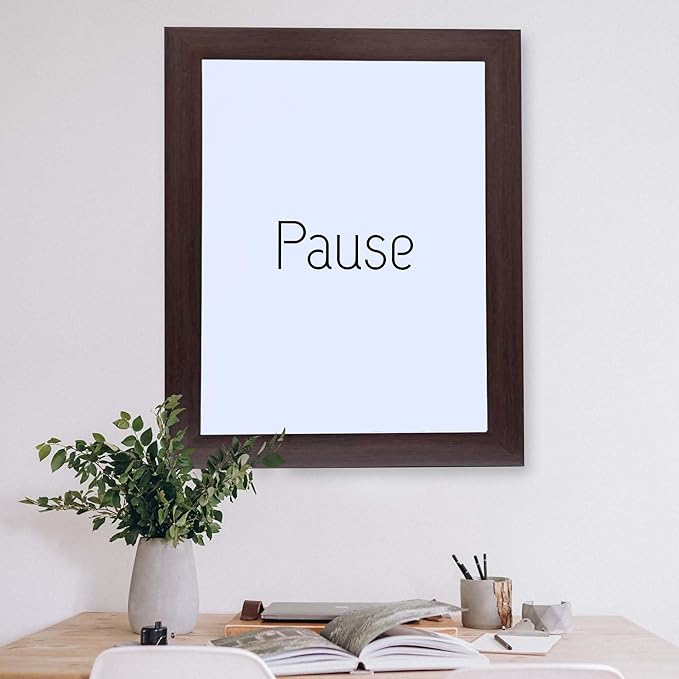 ALPINE INK CO. Pause Canvas Poster - Minimal Typography Word Wall Art - Calm Mindful Home Decor - Bedroom, Office or Meditation Space Artwork - Modern Design - 8x10 Unframed Canvas Print