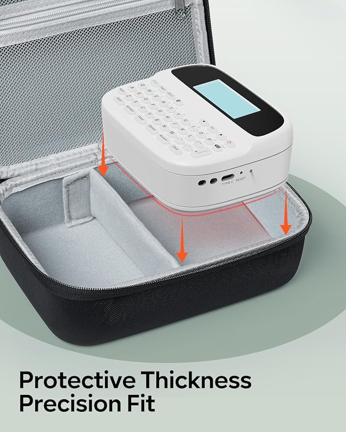 Phomemo Label Printer Hard Case- Compatible for M950 for P-Touch PTD220/PTD210 Home/Office Everyday Label Maker, Black (Case Only)