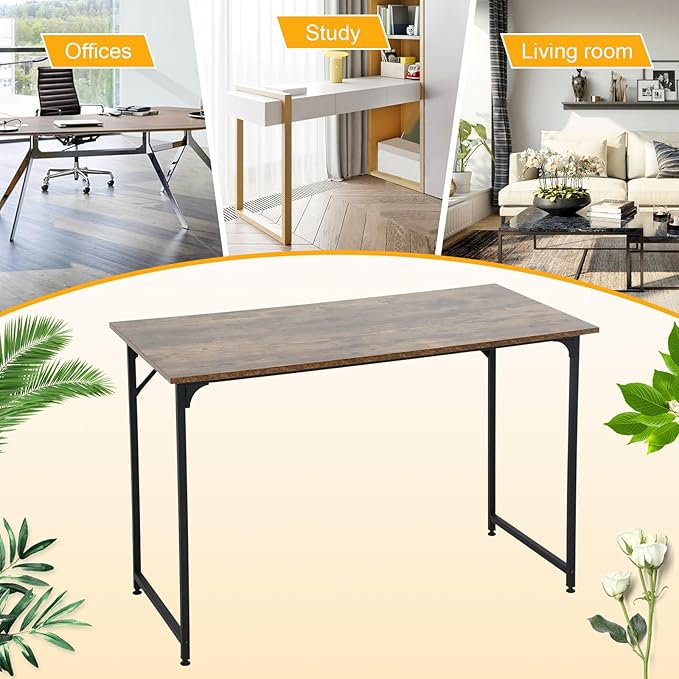 Computer Desk,39 Inch Home Office Desk Modern Writing Table with Metal Frame for Home Office and Study,Vintage