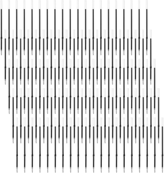 jiebor 100Pcs Black Ballpoint Pen Ink Refills for Click Pens 4.21inch Office Supplies 0.7mm