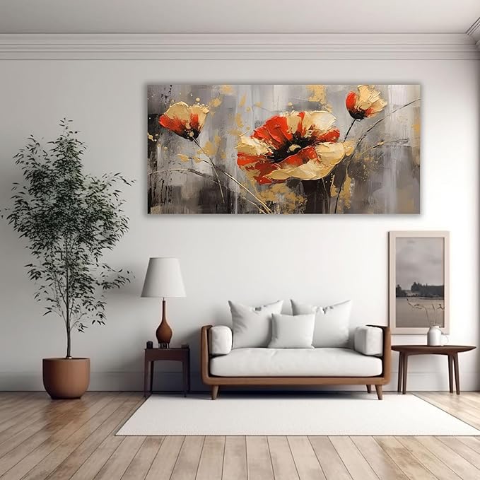 VOCBAN Wall Art Office Grey Bedroom Wall Art Painting Canvas Prints Contemporary Picture Artwork for Home Living Room Bathroom Decor-80x160cm(32x64in) Unframed
