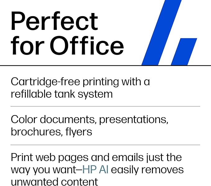 HP Smart Tank 7602 Wireless All-in-One Ink Tank Printer, Scanner, Copier with 2 Years of Ink Included, Best-for-Home Office, Cartridge-Free Refillable, AI-Enabled (28B98A)