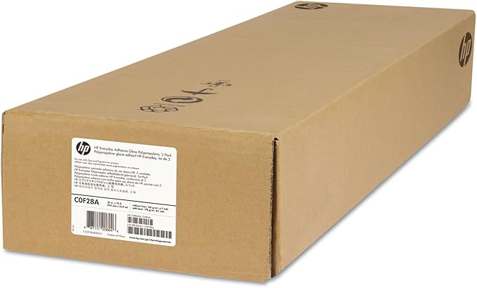 HP Everyday Adhesive Gloss Polypropylene, 2" Core, 36" X 75 Ft, Glossy White, 2/Pack