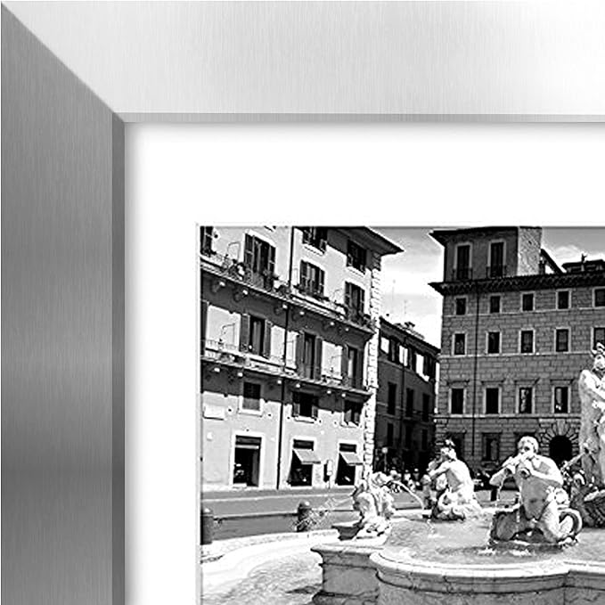 Americanflat 4x6 Collage Picture Frame with Shatter-Resistant Glass - Fits Five 4x6 Photos or Use as One 11x14 Picture Frame - Signature Collection - Collage Frames for Wall Display - Silver