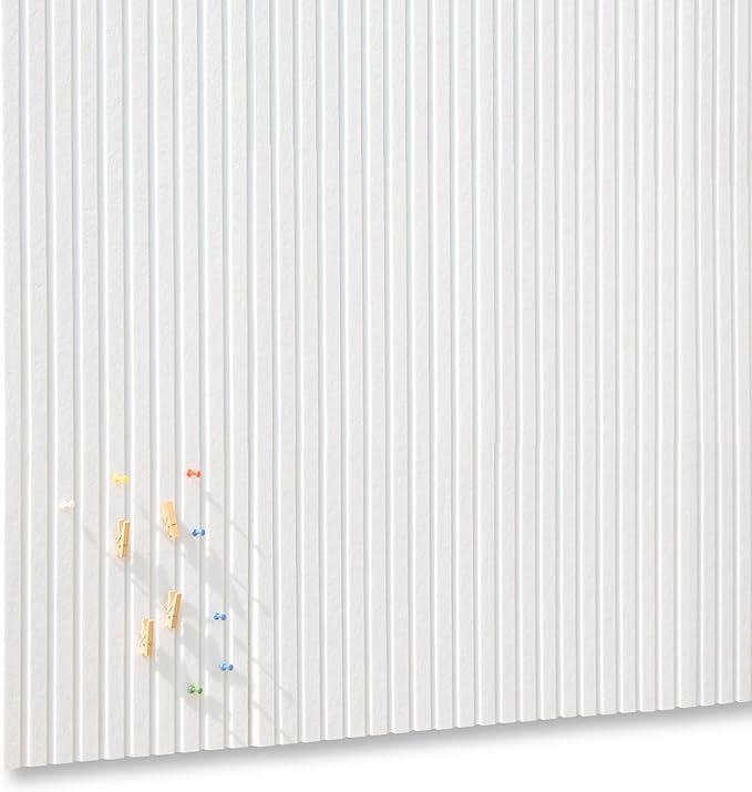 Large Cork Board Alternative-12 Pcs Self-Adhesive Felt Bulletin Board Tiles, Felt Pin Board Cork Board Tiles for Home Office Wall Decor, Tack Board 47"x35" (White