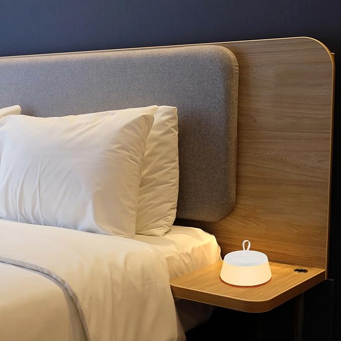Campura LED Cordless USB-C Re-Chargeable Desk Lamp, 5200mAh Battery Operated with Fingertip Touch Dimming On/Off and Adj Height Stems or Lantern Mode in White