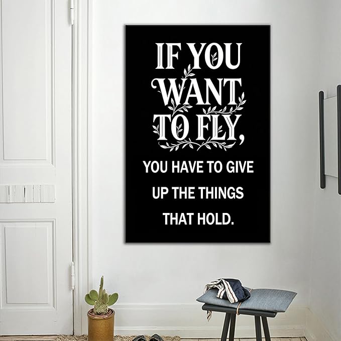 Inspirational Canvas Wall Decor Motivational Wall Art for Office Home Discipline Poster Grit Quote Design Picture Painting Artwork for Men Classroom Workplace Hallway Ready to Hang [24''Wx36''H]
