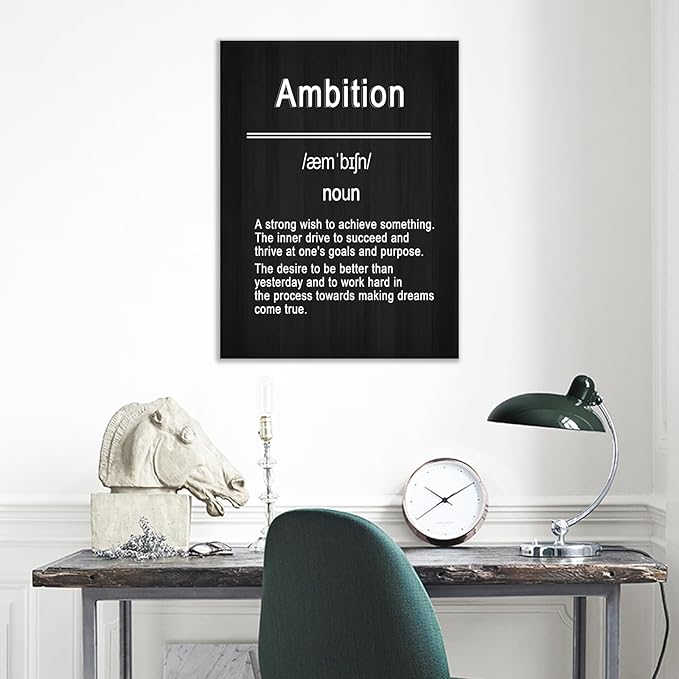 Motivational Canvas Wall Art for Home Inspirational Entrepreneur Quotes Poster Print Artwork Picture Painting Wall Decor for Bedroom Kitchen Office Workplace Stretched and Framed [18''Hx24''W]