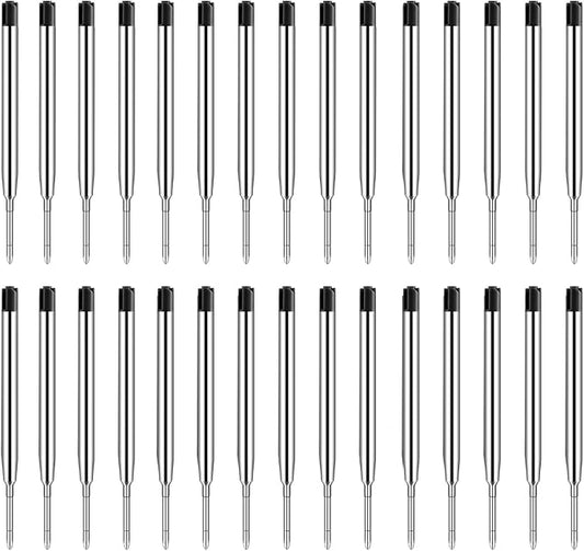 Origin-Joy 30 PCS Ink Pen Refills, Replaceable Ballpoint Pen Refills, 1mm Medium Tip (Black)