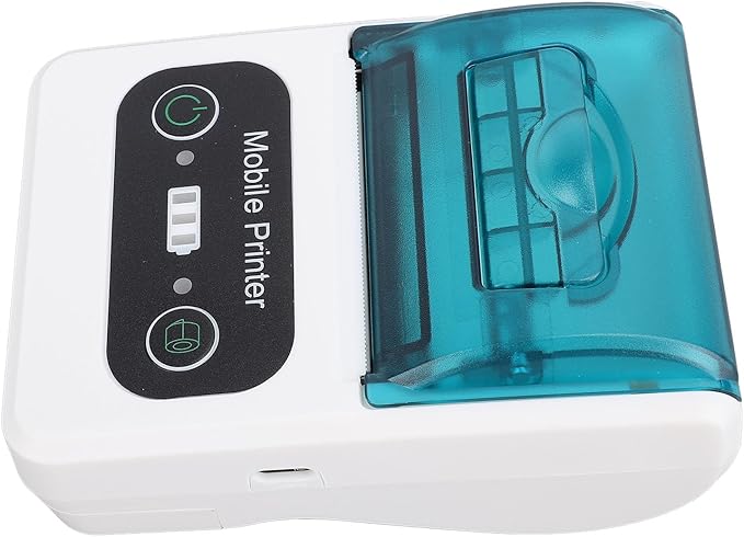 Pomya Bluetooths Thermal Receipt Printer, 58mm Handheld POS Inkless Receipt Printer, Portable Small Thermal Printer for Small Business Office Retail Store Restaurant (Green White)