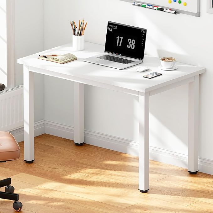 SogesHome 31.5inches Computer Desk PC Desk Office Desk Workstation for Home Office Use Writing Table, White(31.5''Lx15.75''W)
