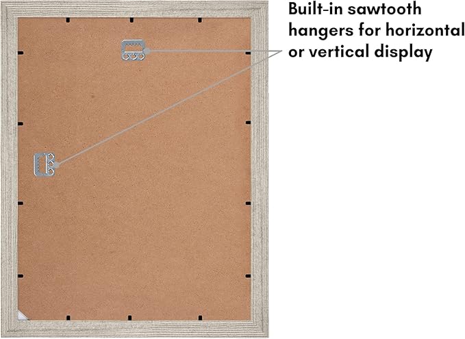 Americanflat 4x6 Collage Picture Frame with Shatter-Resistant Glass - Fits Five 4x6 Photos or Use as One 11x14 Picture Frame - Signature Collection - Collage Frames for Wall Display - Driftwood