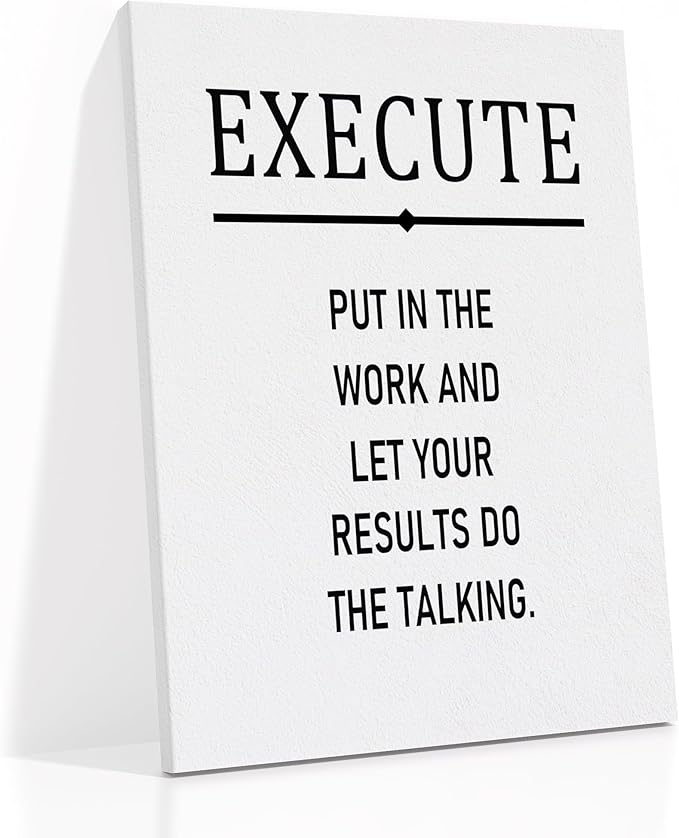 Motivational Canvas Poster Wall Art Inspirational Entrepreneur Quotes Print Picture Painting Wall Decor Artwork for Modern Home Bedroom Dorm Room Gym Workplace Stretched and Framed [18''Wx24''H]