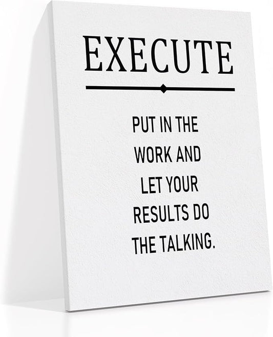 Motivational Canvas Poster Wall Art Inspirational Entrepreneur Quotes Print Picture Painting Wall Decor Artwork for Modern Home Bedroom Dorm Room Gym Workplace Stretched and Framed [18''Wx24''H]