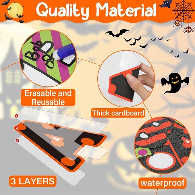 260 PCS Bulletin Board Letters for Classroom 4” Letters Combo Pack Set Thanksgiving Halloween Classroom Decorations Alphabet Numbers Symbols Letters for Bulletin Board Cutouts Card for Classroom Decor