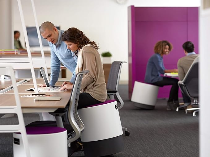 Steelcase Turnstone Buoy, Scarlet Fabric, White