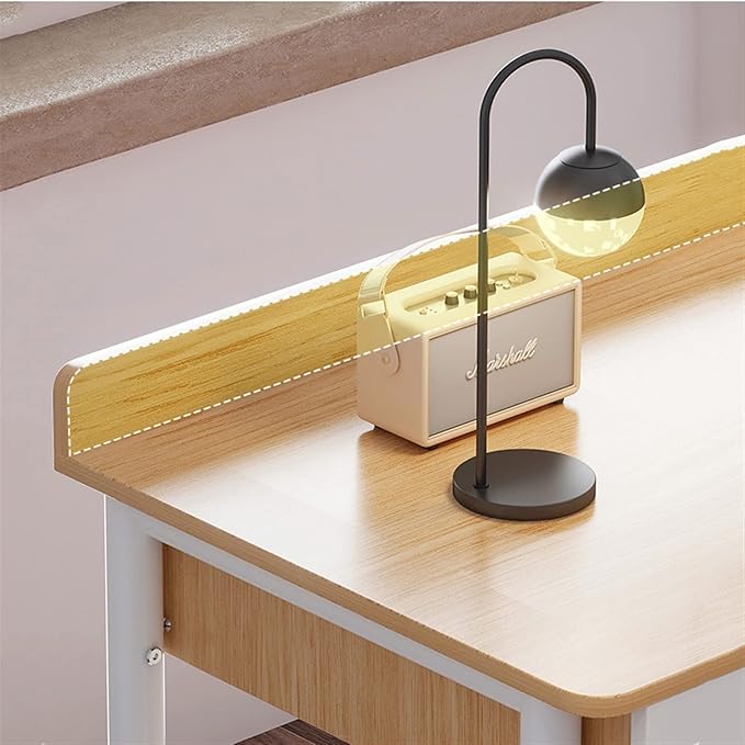 Computer Desk Desk Study Table Simple Wooden PC Desk Office Modern Writing Table Universal Laptop Stand Home Furniture PC Workstation with 2 Drawers Home Study Table, 2 Colors Office Desk ( Color : 1