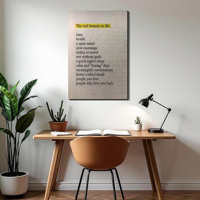 Inspirational Motivational Framed Canvas Prints Wall Art Positive Affirmation Wall Decor for Office Dorm Bedroom Living Room Gym Made in USA