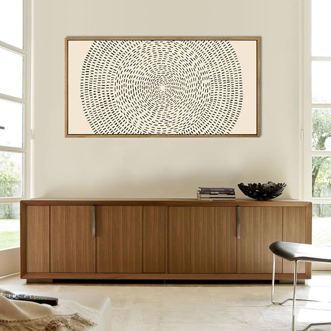 ANHUIB Large Jesus Feeds the 5000 Canvas Wall Art Easter Modern Christian Bible Wall Decor 20x40 Inch Minimalist Neutral Abstract Religious Painting Beige Black Biblical Artwork for Living Room Bedroom Dining Room
