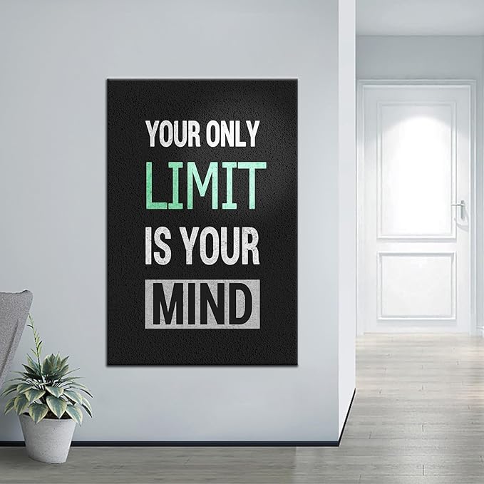 Inspirational Canvas Wall Art Motivational Positive Entrepreneur Quotes Poster Print Canvas Painting Office Home Living room Gym Wall Decoration Framed Ready to Hang [24''Wx36''H]