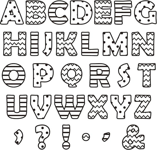150 PCS Large 7" Bulletin Board Letters Set, Black and White Classroom Alphabet Cutout Letter for Bulletin Board Display Home School, A Great Helper to Inspire Students' Learning Interest