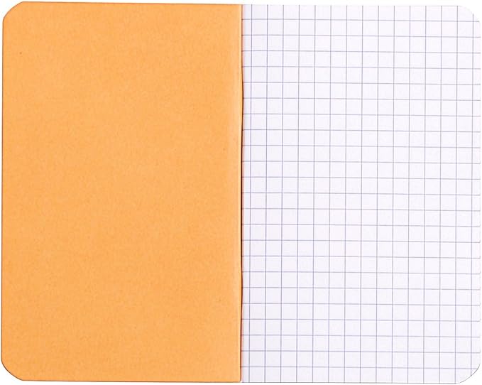 Rhodia Slim Slim Staplebound Notebooks - Graph 48 sheets - 3 x 4 3/4 in. - Orange cover (119158C)