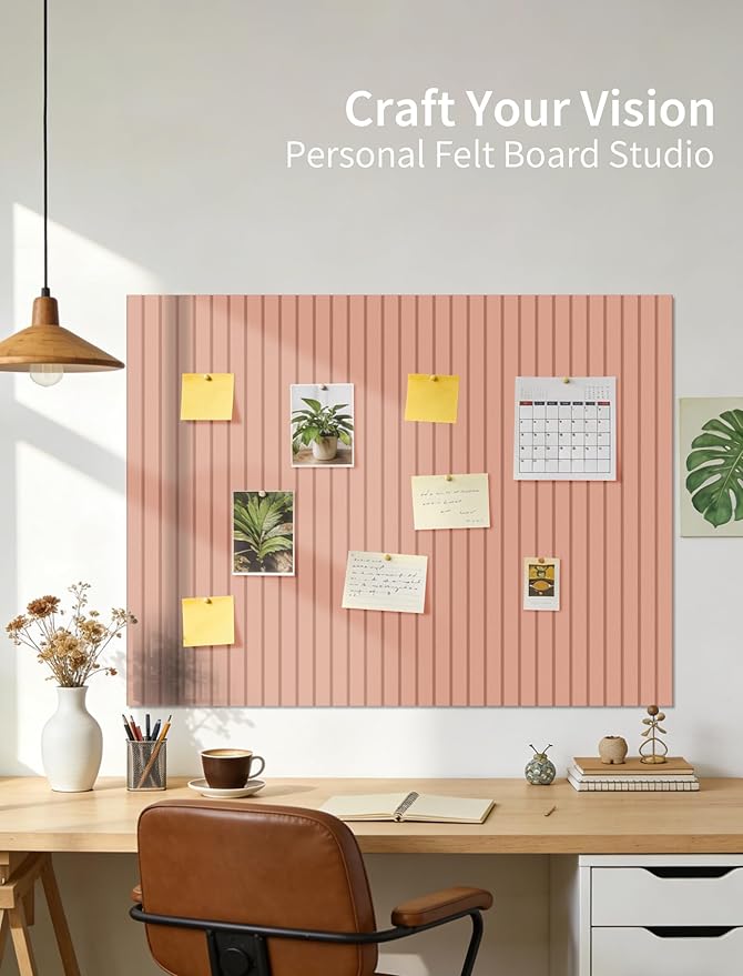 Large Bulletin Board 48"x 24" Cork Boards for Walls, 12 Pack Felt Wall Panels Photo Board, Cork Board for Office Home Pin Board