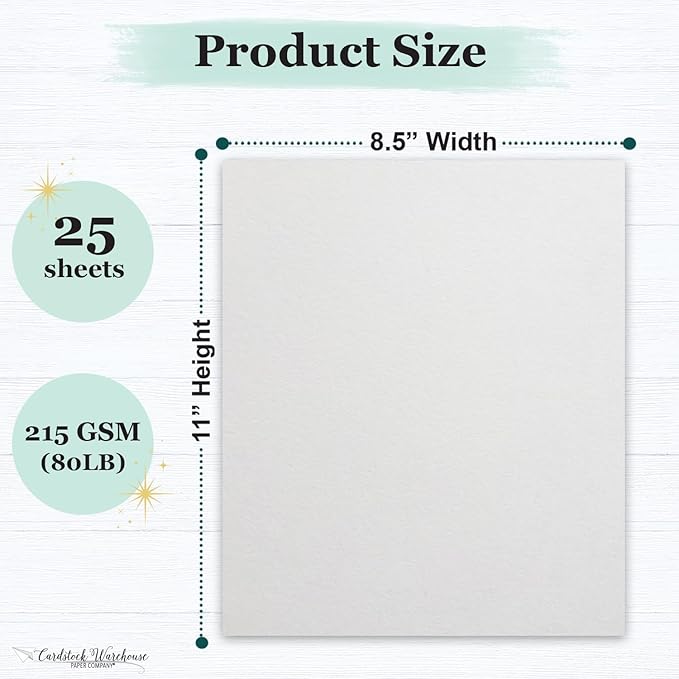 Cardstock Warehouse Foundations 100% Recycled Barely Gray Greige Cardstock Paper – 25 Sheets, 8.5 x 11" - 80 lb/215 GSM Premium Gray Card stock for Die-cutting, Laser, Inkjet Printing & DIY Projects