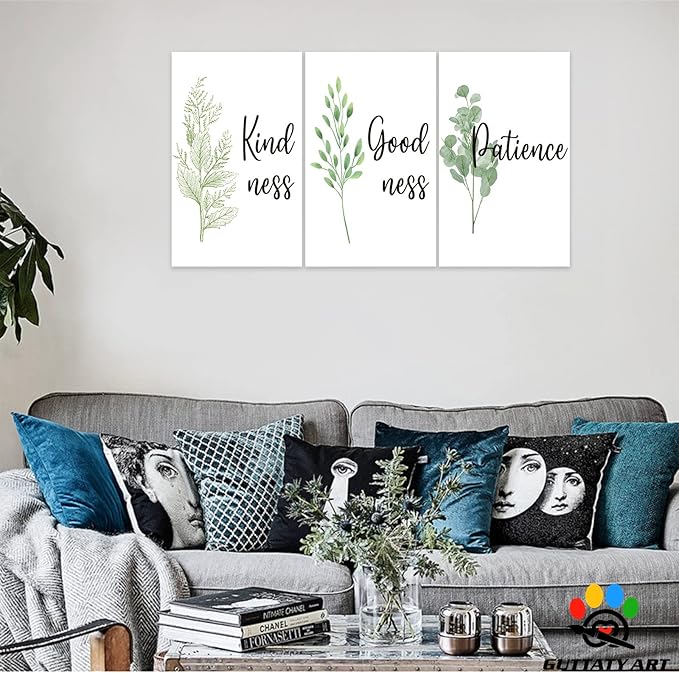 Office Wall Art - 3 Panel Motivational Canvas Art, Inspirational Quotes for Home Office, Entrepreneur Words Poster Frame, 20'x30'x3Pcs