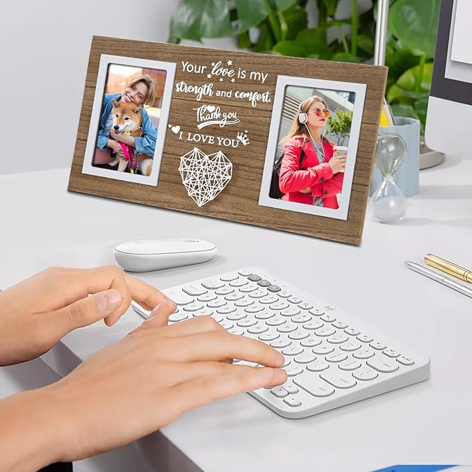 ZEEYUAN 4x6 Picture Frame Gifts For Mom Mothers Day Photo Gifts for Mom from Daughter or Son, Personalized Mother’s Day Presents Anniversary Birthday Wedding Gift for Wife Couples Love Picture Frame