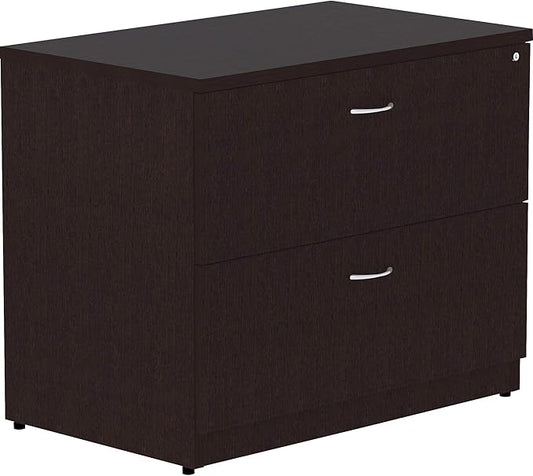 Lorell, LLR18223, Essentials Espresso Laminate Lateral File, 1 Each