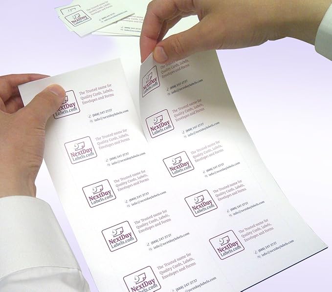 NextDayLabels - 100# Tag Blank 10 Per Page White, Laser/Ink Jet Business Card Stock (500)