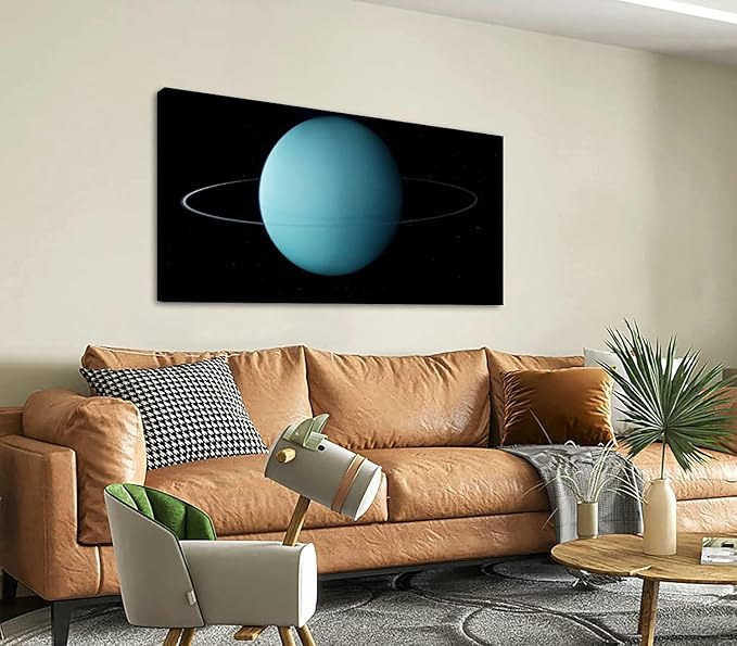 Canvas Wall Art for Living Room Bedroom Uranus Big Large Wall Art Decor Framed Painting Wall Pictures Prints Artwork Office