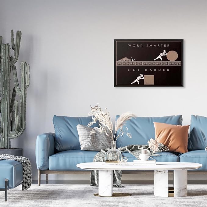Modern Inspirational Pictures Wall Decor Artwork Entrepreneurial Motivational Quotes Canvas Posters Creative Black Posters Prints Painting For Office Living Room Wall Art Decor 24x36in Framed