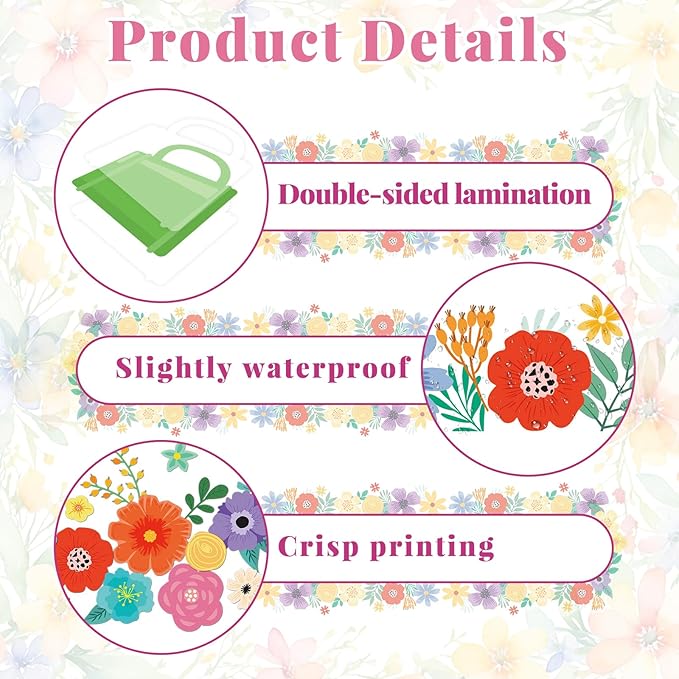 3D Spring Wildflowers Bulletin Board Set Keep Going Keep Growing Bulletin Board Paper Flowers Classroom Decorations Floral Blackboard Border Sunflower Cutout for Back to School Classroom Wall Decor