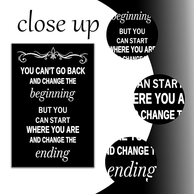 Inspirational Canvas Wall Art Poster Decor for Office Motivational Success Quotes Picture Painting Positive Artwork for Modern Home Bedroom Classroom Gym Stretched and Framed [12''Wx18''H]
