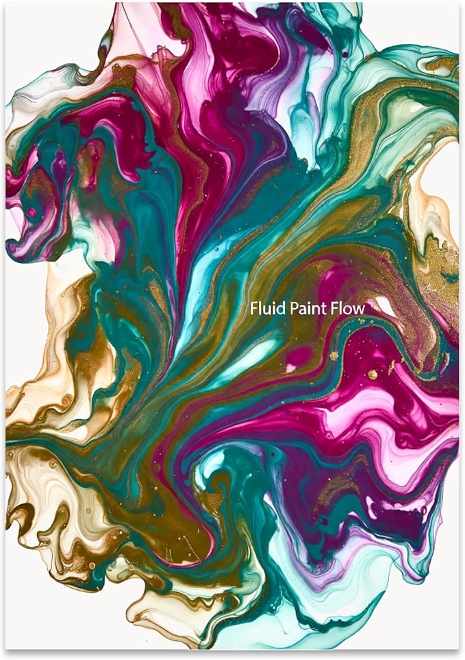 Fluid Paint Flow Abstract Art - Modern Decor Enthusiast - 13x19 Poster Print - Creative Office Wall Art