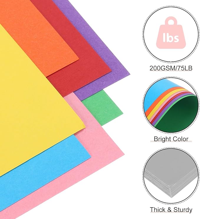 MECCANIXITY 60 Sheets Grey Cardstock 20" x 15", 200gsm/75lb Thick Card Stock Printer Paper for Crafts, Invitations, Card Making, Scrapbooking, Drawing