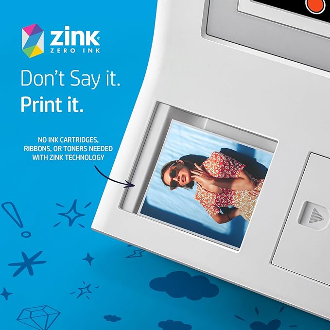 HP Sprocket 3.5 x 4.25" (8.9x10.8 cm) Premium Zink Sticky Back Photo Paper, 50 Sheets, Compatible Only with HP Sprocket 3x4 & Photobooth Photo Printers