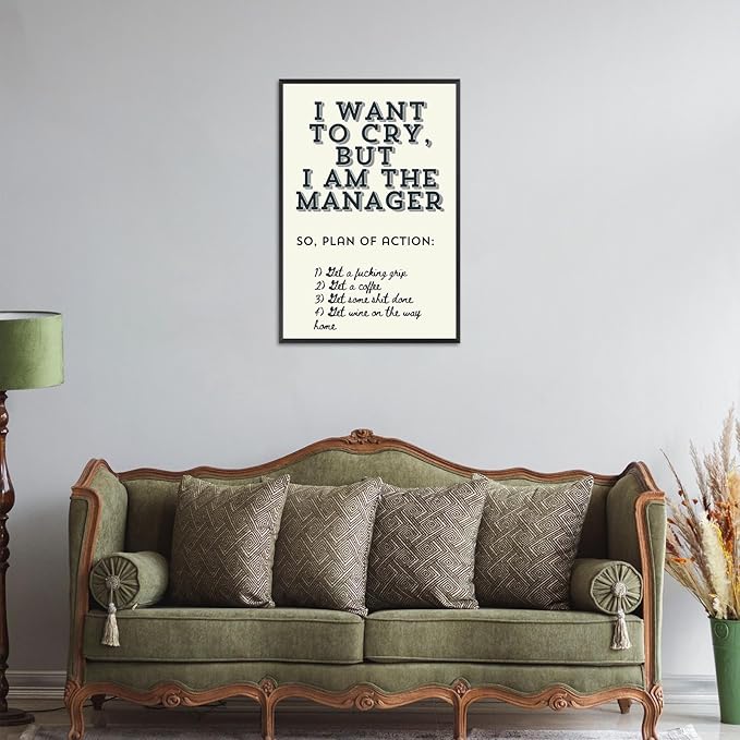 Trendy Motivational Positive Quotes Canvas Poster Work Motivation Hustle Inspiring Sign Prints Painting Funky Motivational Quotes Wall Art For Office Living Room Wall Decor 16x24in Framed