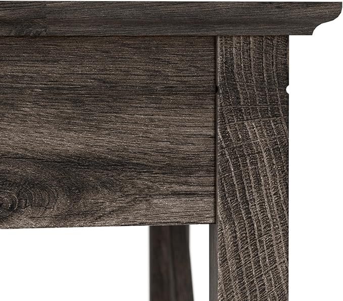 Bush Home Key West 60W Modern Farmhouse L Shaped Desk in Dark Gray Hickory, 60-Inch Corner Computer Table for Home Office Workspace