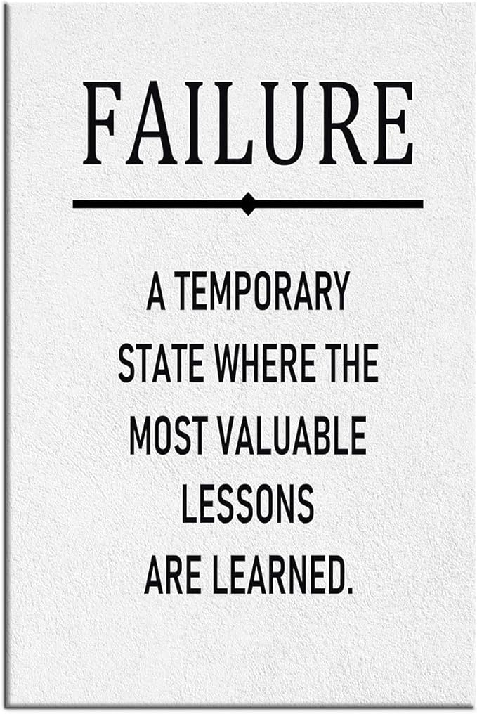 Inspirational Poster Wall Art Office Decor Motivational Quotes Print on Canvas Positive Theme Picture Painting Artwork for Modern Home Living Room Gym Wall Decoration Ready to Hang [24''Wx36''H]