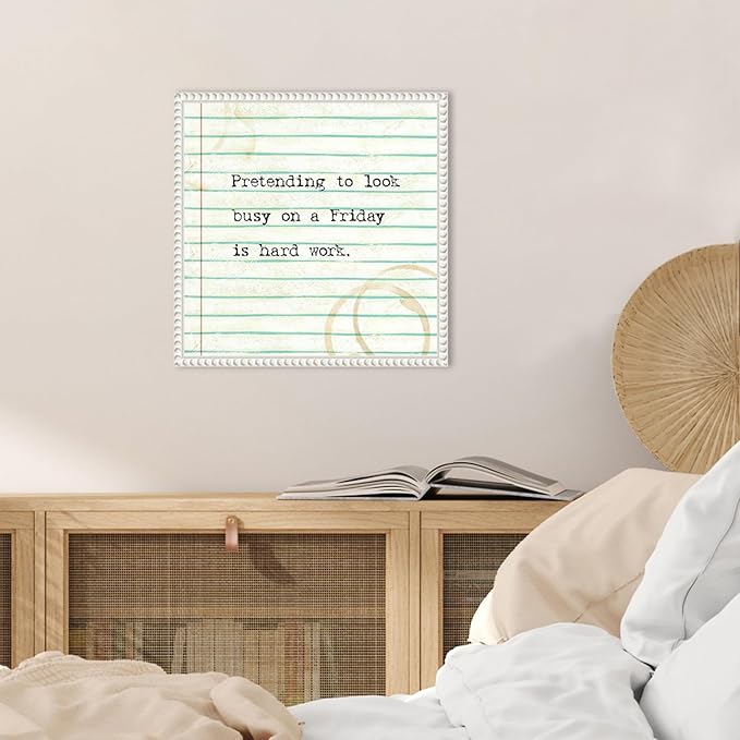 Amanti Art Framed Canvas Wall Art 16x16 Office Snark IV by Studio W, Framed Wall Art Canvas, Typography Artwork, Traditional Decor, Small Poster Painting for Living Room, Bedroom, Bathroom, Kitchen,