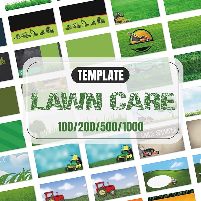 Business Cards Customize with Landscaping Services Templates, Custom Business Cards Personalized with Your Logo, 3.5"X 2" 300gsm Matte Paper for Small Business