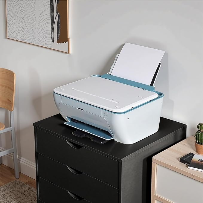 NEWBULIG 5 Drawers Mobile File Cabinet Under Desk Storage with Wheels Office Filing Cabinets Small Wooden Rolling Chest of Dawers for Home Office Black