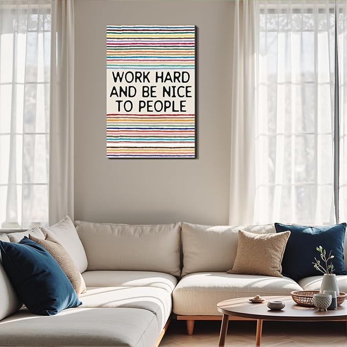 Office Wall Decor Motivational Framed Canvas Wall Art Inspirational Prints for Home Bedroom Living Room Gym Dorm Classroom Made in USA