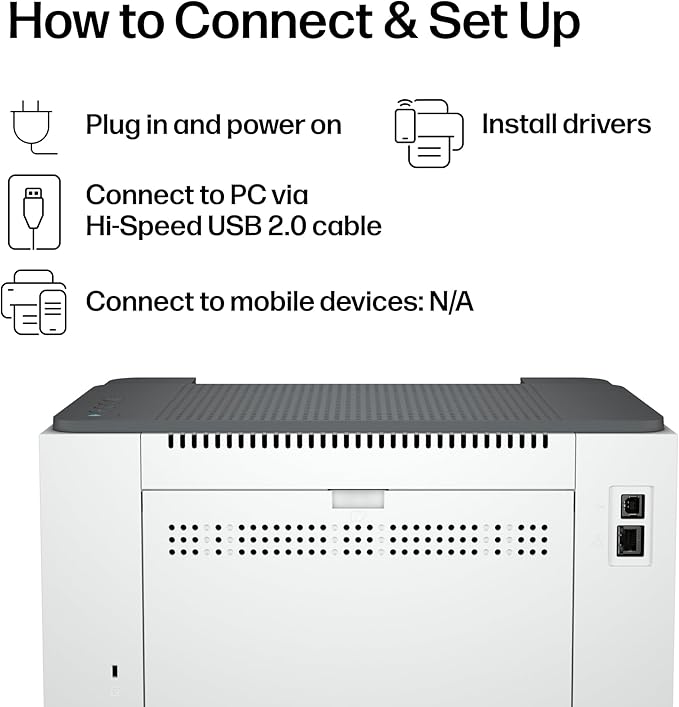 HP LaserJet M209d Laser Printer, Black and White, Automatic Duplex, USB Connection Only (Cable Included), Best for Home Office (8J9L0F)